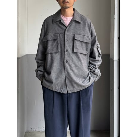 2000's〜 ITALY MADE Wool blend fabric 3pocket shirt
