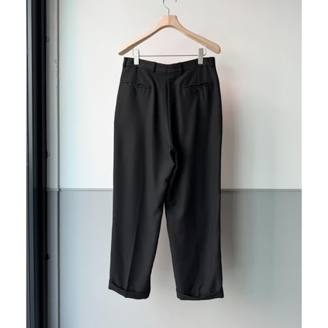 1990's "ARMANI COLLEZIONI" ITALY MADE Wool blend amundsen fabric tuck slacks pants