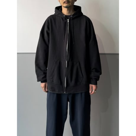 2000's〜 "Hanes Ultimate Cotton" Black Color Full-Zip Hoodie
