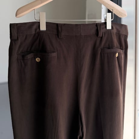 2000's〜 Silk fabric 2tuck slacks pants
