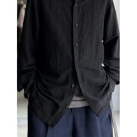 2000's "claiborne" Linen / Silk fabric embroidery design long sleeve shirt
