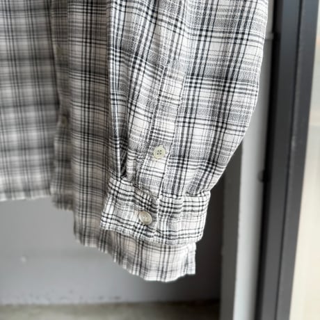 1990's Ombre praid patterned cotton shirt