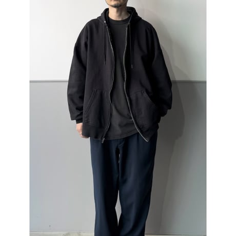 2000's〜 "Hanes Ultimate Cotton" Black Color Full-Zip Hoodie