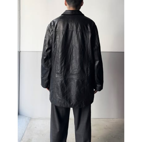 2000's〜 "WILSONS LEATHER" Leather 4button car coat