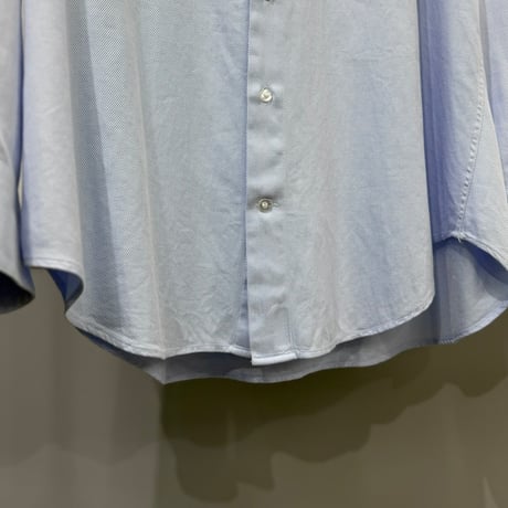2000's "ARMANI COLLEZIONI" Twill striped cotton long sleeve shirt