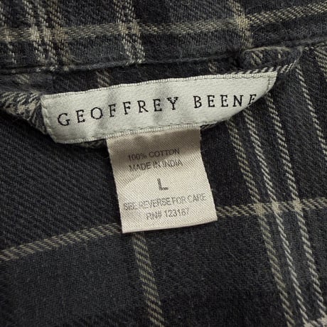 2000's "GEOFFERY BEENE" Cotton plaid pattern pajama shirt