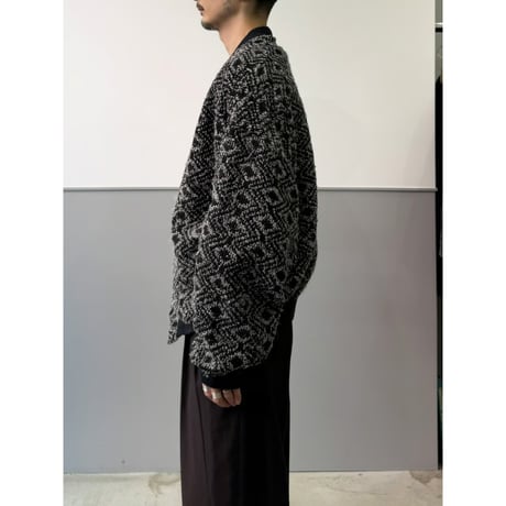 1980's USA MADE Wide & Short silhouette knit cardigan