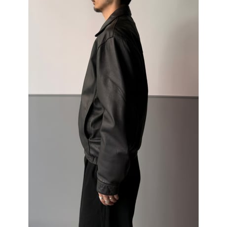 1990's-2000's Brown Color Leather Drizzler Jacket