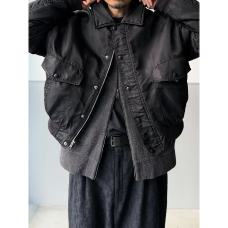 1990's Wide & Short Silhouette nylon shell padding jacket
