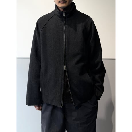 1990's-2000's Double Zipper Raglan Sleeve Wool Blend Jacket