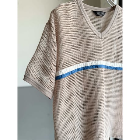 1980's Wide & Short silhouette mesh top