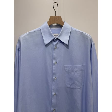 2000's "ARMANI COLLEZIONI" Twill striped cotton long sleeve shirt