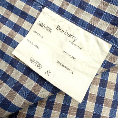 2000's "BURBERRY" Gingham check patterned short sleeve shirt