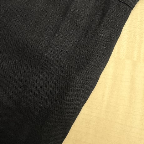 2000's "bryn WALKER" Black linen fabric wide silhouette relaxing pants