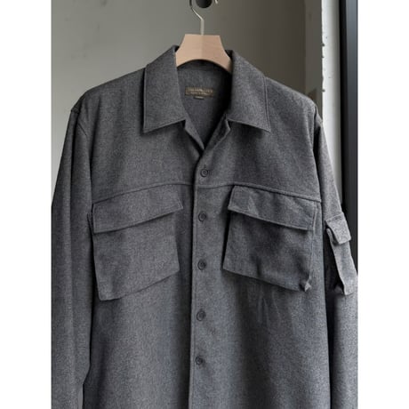 2000's〜 ITALY MADE Wool blend fabric 3pocket shirt