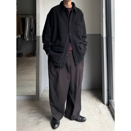 1990's "pierre cardin" Wool × Nylon Fabric 5pocket Relaxing Jacket