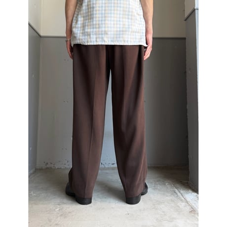2000's〜 Silk fabric 2tuck slacks pants