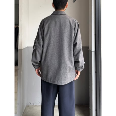 2000's〜 ITALY MADE Wool blend fabric 3pocket shirt