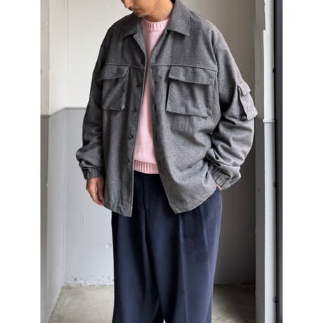 2000's〜 ITALY MADE Wool blend fabric 3pocket shirt