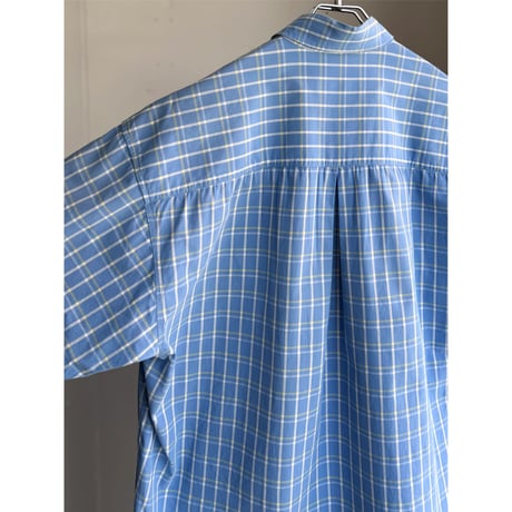 1990's-2000's "YVES SAINT LAURENT pour homme" Plaid patterned short sleeve shirt