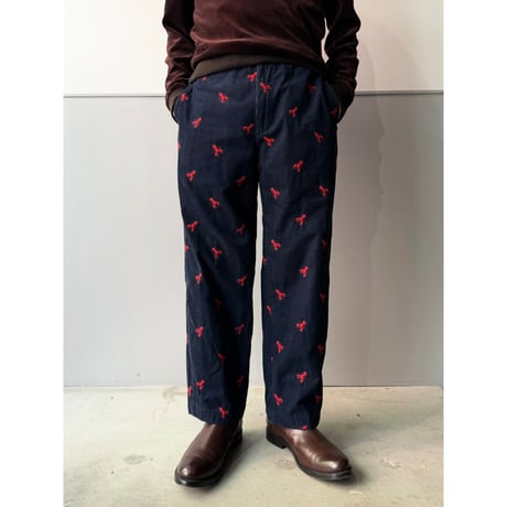 1990's "Polo by Ralph Lauren" USA MADE Lobster embroidered corduroy pants