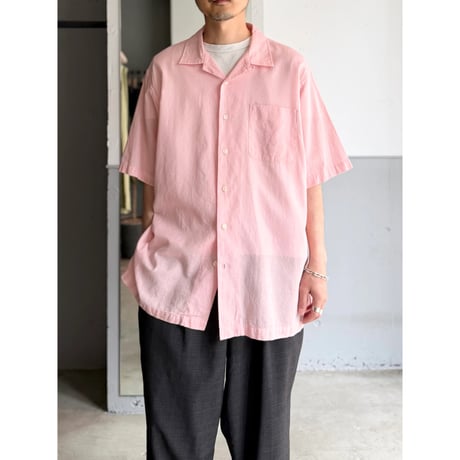 1990's "Polo by Ralph Lauren" Panama weave open collar short sleeve shirt