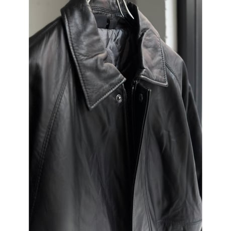 2000's "F.R.TRIPLER&Co."  Leather raglan sleeve zip-up jacket