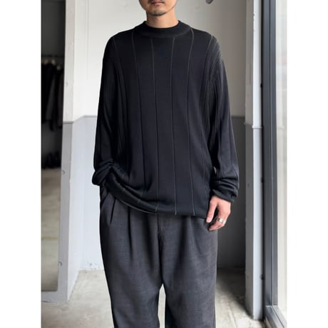 2000's "JHANE BARNES" Irregular rib silk knit pullover