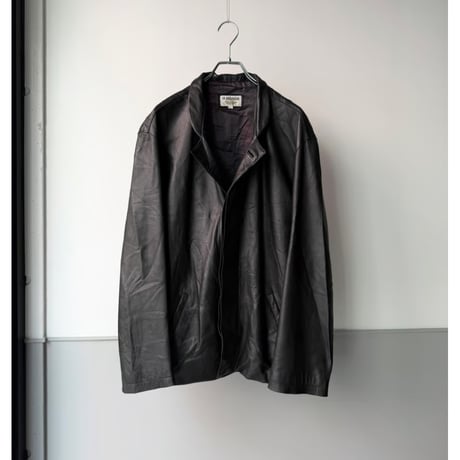 1990's Lamb leather 2way collar relaxing jacket