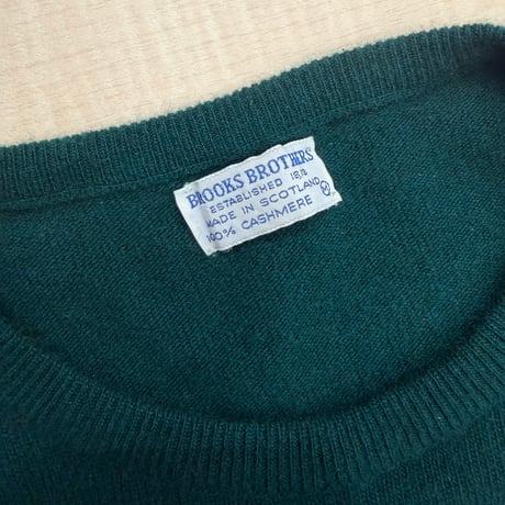 1980's "BROOKS BROTHERS" SCOTLAND MADE Cashmere knit sweater