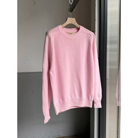 1980's-1990's "L.L.Bean" Saddle shoulder sleeve cotton knit sweater