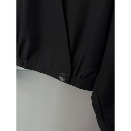 1980's-1990's Wide & Short silhouette collarless double-breasted jacket