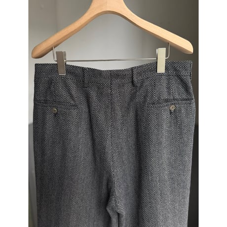 1980's-1990's ITALY MADE Wool Blend 2tuck Slacks Pants