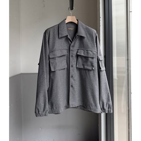 2000's〜 ITALY MADE Wool blend fabric 3pocket shirt