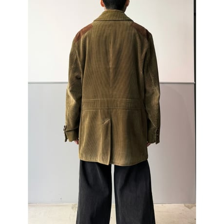 1990's-2000's "Polo by Ralph Lauren" Leather Switching Design 4pocket Corduroy Jacket