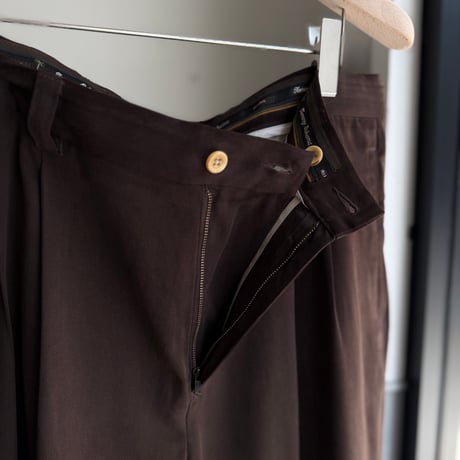 2000's〜 Silk fabric 2tuck slacks pants
