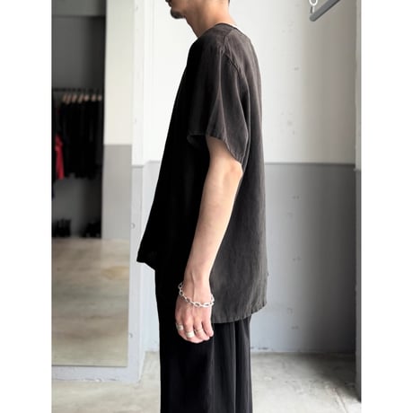 1990's-2000's USA MADE Linen fabric pullover short sleeve shirt