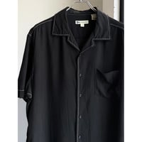 2000's〜 Silk fabric open collar short sleeve shirt