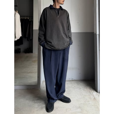 1990's Half zip stripe patterned pullover shirt