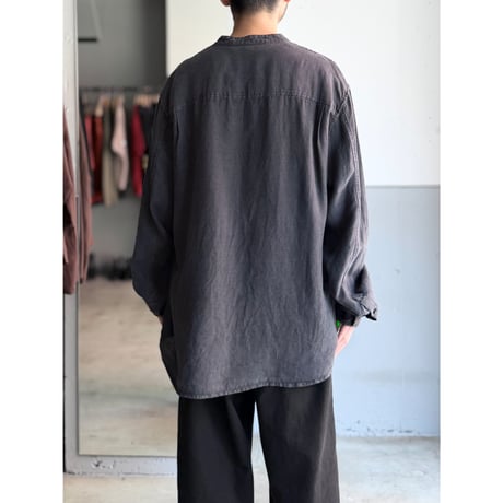 2000's〜 "HempAge" Hemp fabric band collar shirt