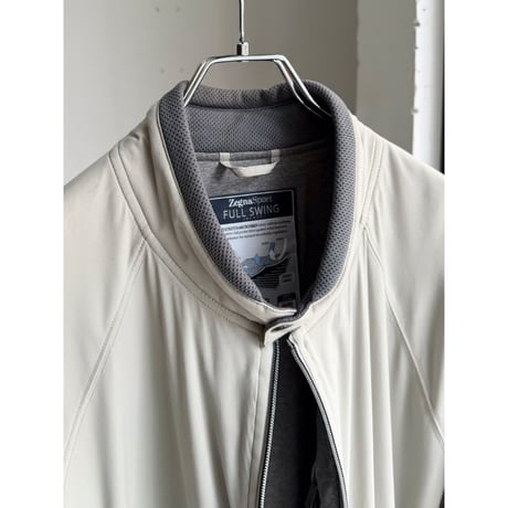 2000's "Zegna Sport" Light shell & jersey liner zip-up jacket