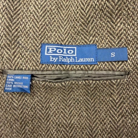 1990's-2000's "Polo by Ralph Lauren" ITALY MADE Herringbone wool 2way collar jacket