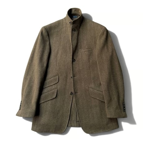 1990's-2000's "Polo by Ralph Lauren" ITALY MADE Herringbone wool 2way collar jacket