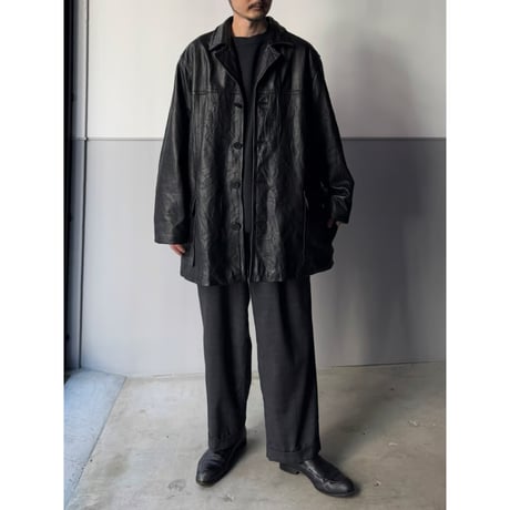 2000's〜 "WILSONS LEATHER" Leather 4button car coat