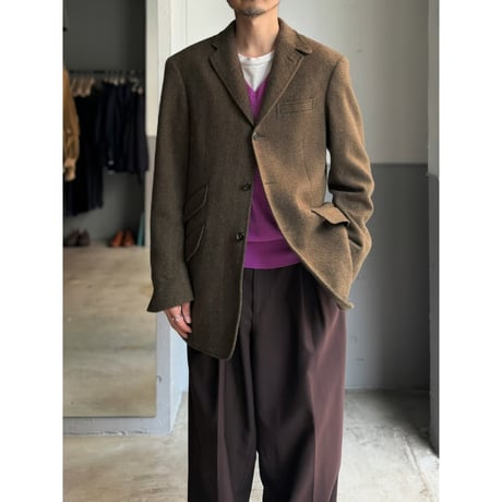1990's-2000's "Polo by Ralph Lauren" ITALY MADE Herringbone wool 2way collar jacket