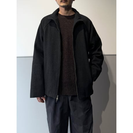 1990's-2000's Double Zipper Raglan Sleeve Wool Blend Jacket