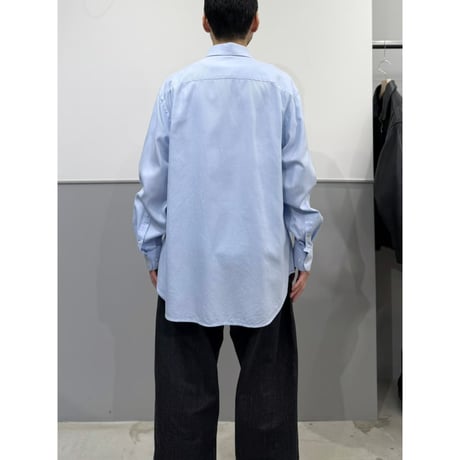 2000's "ARMANI COLLEZIONI" Twill striped cotton long sleeve shirt