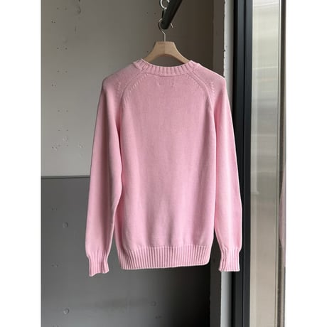 1980's-1990's "L.L.Bean" Saddle shoulder sleeve cotton knit sweater