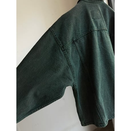 1980's "Levi's 77934" USA MADE Garment dyed green 4pocket denim jacket