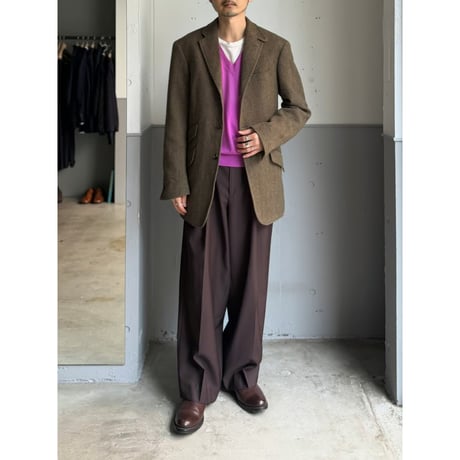 1990's-2000's "Polo by Ralph Lauren" ITALY MADE Herringbone wool 2way collar jacket